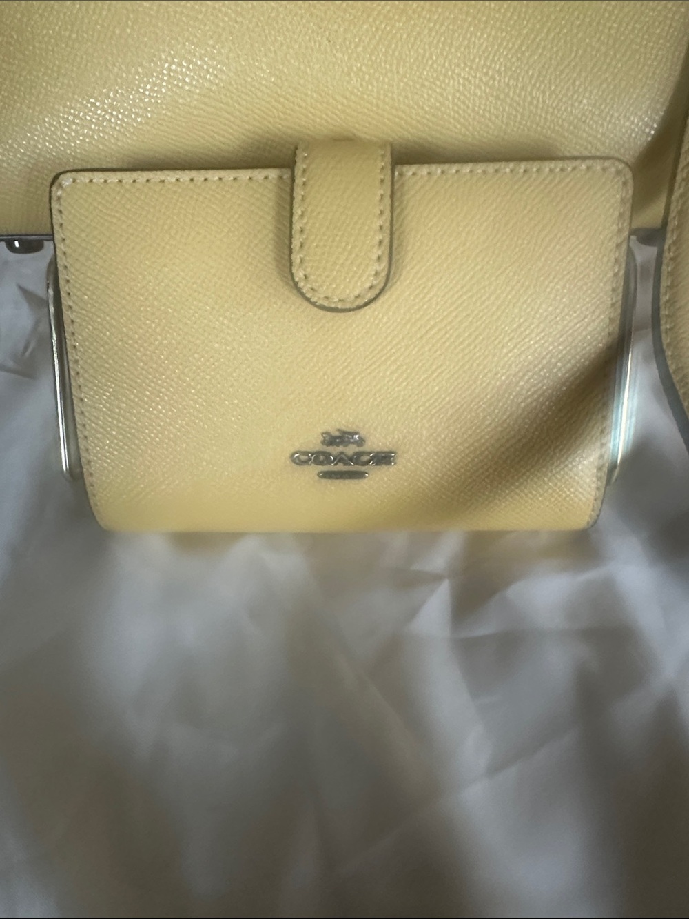 Coach Yellow Mini Surrey Carryall & Matching Wallet F44962 - Picture 3 of 16
